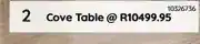 Bradlows Cove Table offer