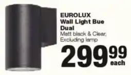 Build It Eurolux Wall Light Bue Dual offer