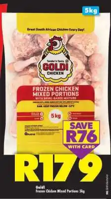 Shoprite GOLDI FROZEN CHICKEN MIXED PORTIONS 5kg offer