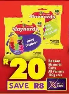 Shoprite Beacon Maynards Gums All Variants 100g each offer