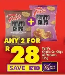 Shoprite Tait's Crinkle Cut Chips All Variants 125g offer