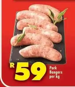 Shoprite Pork Bangers per kg offer