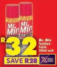 Shoprite Mr. Min Furniture Polish 300ml each offer