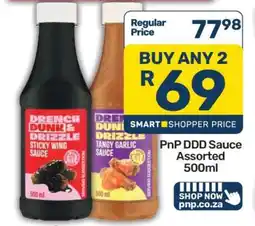 Pick n Pay PnP DDD Sauce Assorted 500ml offer