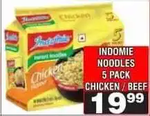 Advance Cash n Carry INDOMIE NOODLES 5 PACK CHICKEN / BEEF offer