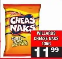 Advance Cash n Carry WILLARDS CHEESE NAKS 135G offer