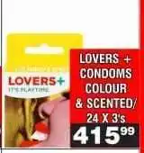 Advance Cash n Carry LOVERS + CONDOMS COLOUR & SCENTED 24 X 3's offer