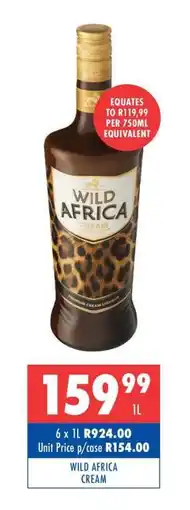 Ultra Liquors Wild Africa Cream offer