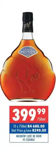 Ultra Liquors MEUKOW LUXE DE NOIR VS COGNAC offer