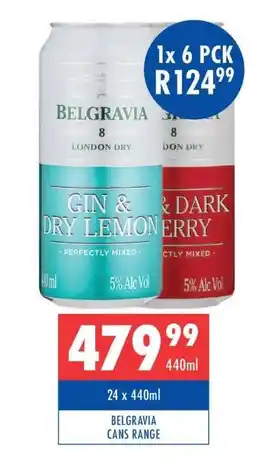 Ultra Liquors BELGRAVIA CANS RANGE offer