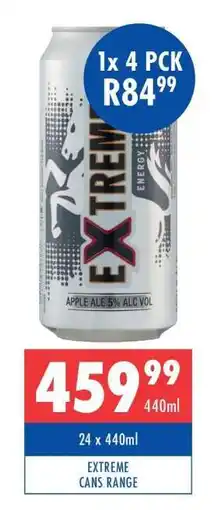 Ultra Liquors EXTREME CANS RANGE offer