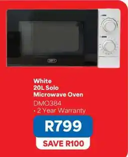 OK Furniture White 20L Solo Microwave Oven offer