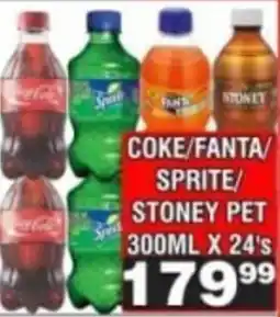 Advance Cash n Carry Coke/Fanta/Sprite/Stoney PET offer