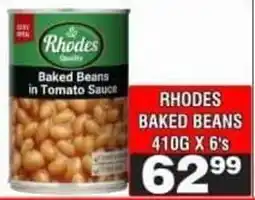 Advance Cash n Carry Rhodes Baked Beans in Tomato Sauce offer