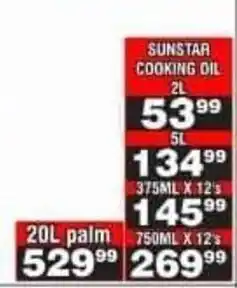 Advance Cash n Carry SUNSTAR COOKING OIL offer