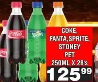 Advance Cash n Carry Coke, Fanta, Sprite, Stoney PET offer