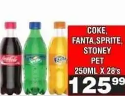 Advance Cash n Carry Coke, Fanta, Sprite, Stoney PET offer