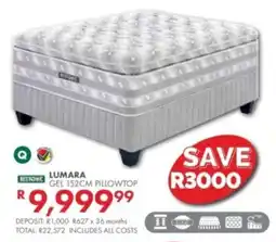 Beares Restonic Lumara Gel 152cm Pillowtop offer