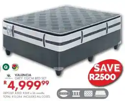Beares Valencia Grey 152CM Bed Set offer