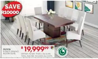 OLIVIA 9-PIECE DINING ROOM SUITE