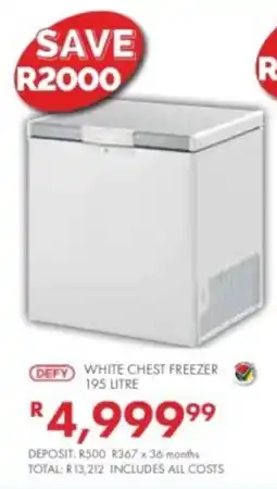 Beares DEFY WHITE CHEST FREEZER offer