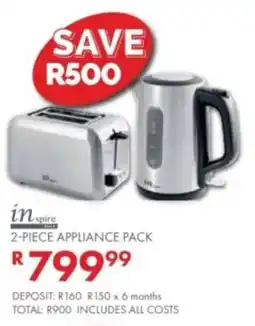 Beares in_spire 2-PIECE APPLIANCE PACK offer