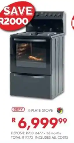 Beares DEFY 4-PLATE STOVE offer