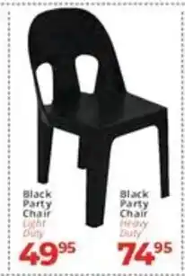 Easy Build Black Party Chair offer
