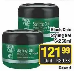 J&E Cash and Carry Black Chic Styling Gel Maximum Hold offer