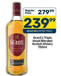 Pick n Pay Grant's - triple wood blended scotch whisky offer