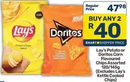 Pick n Pay Lay's - potato or doritos corn flavoured chips offer