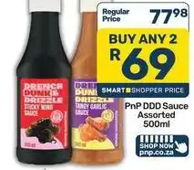 Pick n Pay Pnp ddd sauce offer