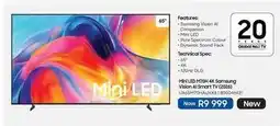 Makro Samsung - mini led qoon 4k vision ai smart tv (2025) ua65q70hauxka | 65004mr21 offer
