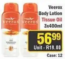 J&E Cash and Carry Veerex Body Lotion Tissue Oil offer