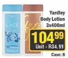 J&E Cash and Carry Yardley Body Lotion offer