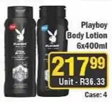 J&E Cash and Carry Playboy Body Lotion offer