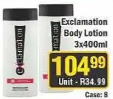 J&E Cash and Carry Exclamation Body Lotion offer