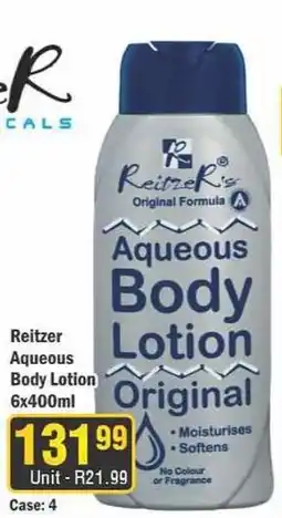 J&E Cash and Carry Reitzer Aqueous Body Lotion Original offer