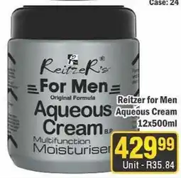 J&E Cash and Carry Reitzer's For Men Aqueous Cream offer
