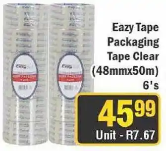 J&E Cash and Carry Eazy Tape Packaging Tape Clear offer