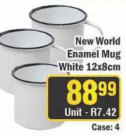 J&E Cash and Carry New World Enamel Mug White offer
