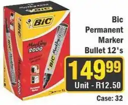 J&E Cash and Carry Bic Permanent Marker Bullet 12's offer