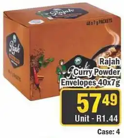 J&E Cash and Carry Rajah Curry Powder Envelopes offer