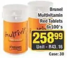 J&E Cash and Carry Brunel Multivitamin Red Tablets offer