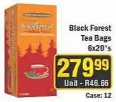 J&E Cash and Carry Black Forest Tea Bags offer