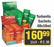J&E Cash and Carry TurboVite Sachets offer