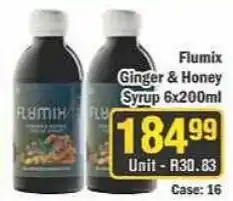 J&E Cash and Carry Flumix Ginger & Honey Syrup offer