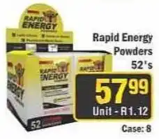 J&E Cash and Carry Rapid Energy Powders offer