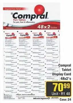 J&E Cash and Carry Compral Tablet Display Card offer