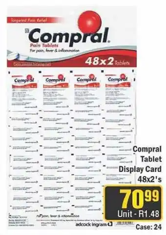 J&E Cash and Carry Compral Tablet Display Card offer